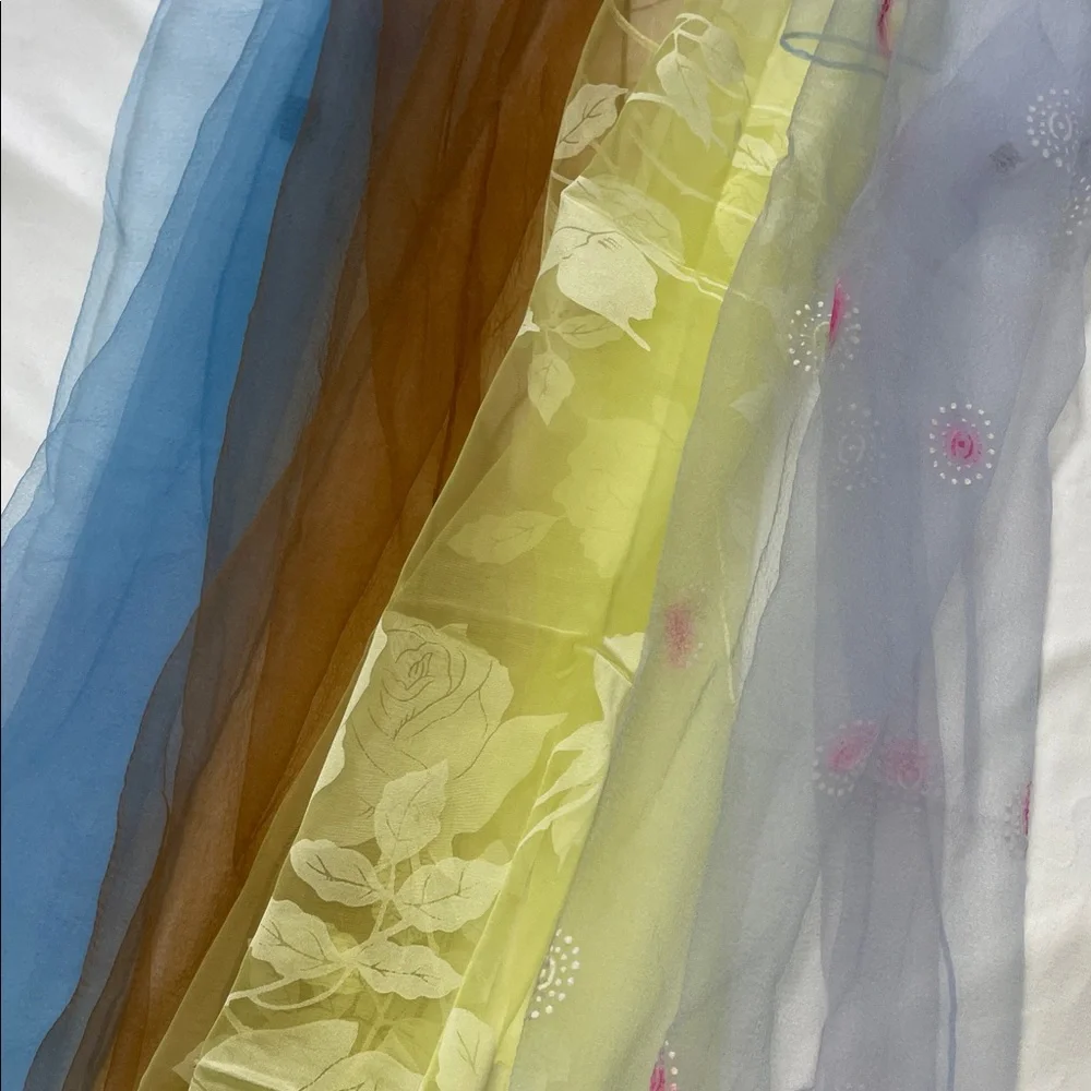 Vintage Lot of 4 100% Nylon Scarf